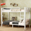 LUCALEO Stronger & Safer Heavy Duty Steel Twin XL Over Twin XL Size Bunk Bed Frame, Thickened More Stable Metal Bunkbeds (Easier to Assemble) (Twin XL,White)