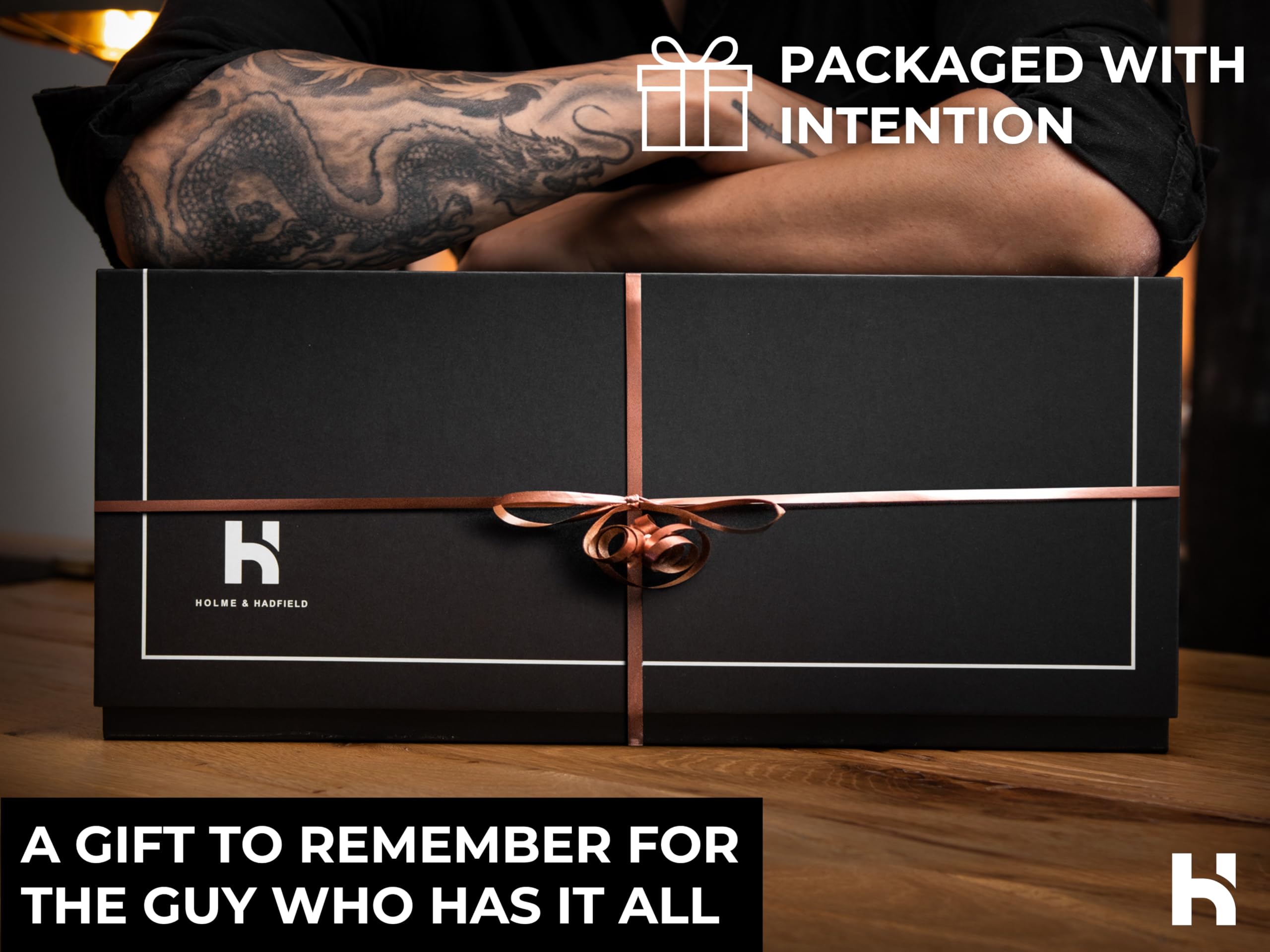 Premium 7 Slot Watch Box for Men - Large Wooden Watch Display Case with Hinged Cover, Leather Lining & Drawer - Watch Holder Organizer Stand - Handcrafted Luxury Birthday Gift for Men