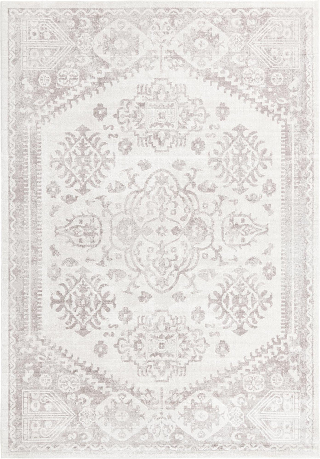 Unique Loom Oxford Collection Area Rug - Radcliffe (10' x 14' 1" Rectangle, Cream/ Ivory)