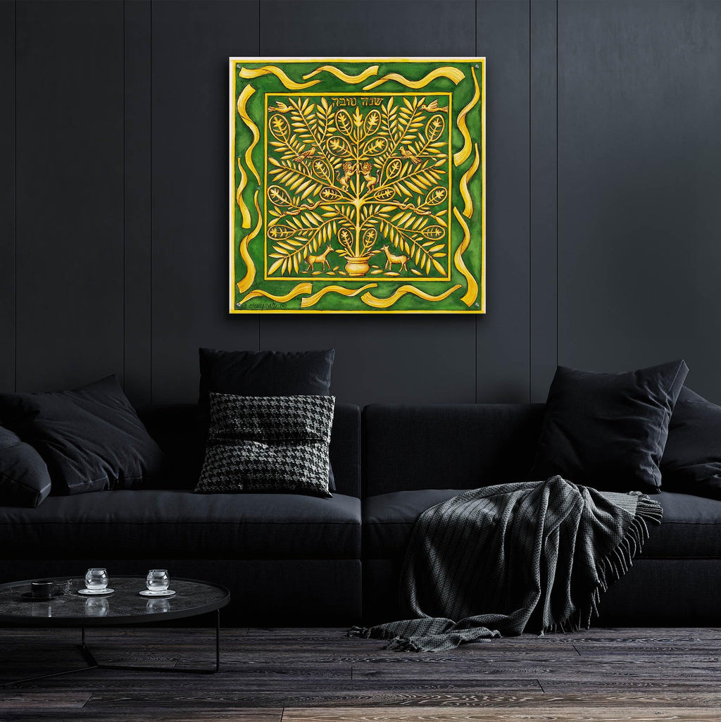 Epic Art 'Jewish Year Rosh Hashannah' by Andrea Strongwater Acrylic Glass Wall Art, 36" x 36"