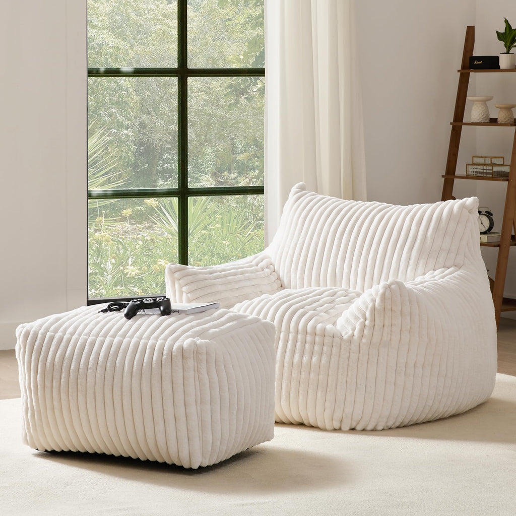 Oversized Bean Bag Chair for Living Room Furniture Bean Bag Chairs for Adults- Small Couch & Lounge Accent Chair for Living Room Chairs or Bedroom