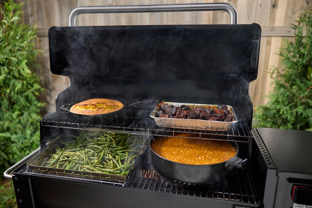 Weber Smoque™ XL 34‑Inch Pellet Smoker, Black – Outdoor BBQ Pellet Grill Up to 500 Degrees with SmokeBoost, SmoqueVent Airflow System & Rapid React PID Temperature Control