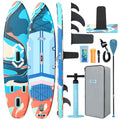 ZLX 11'6"x35" Ultra Wide Inflatable Stand Up Paddle Board | Stable Non-Slip Deck Pad, Unique Fin System, Premium SUP Accessories & Backpack - Upgraded Pump for Adults, All Skill Levels