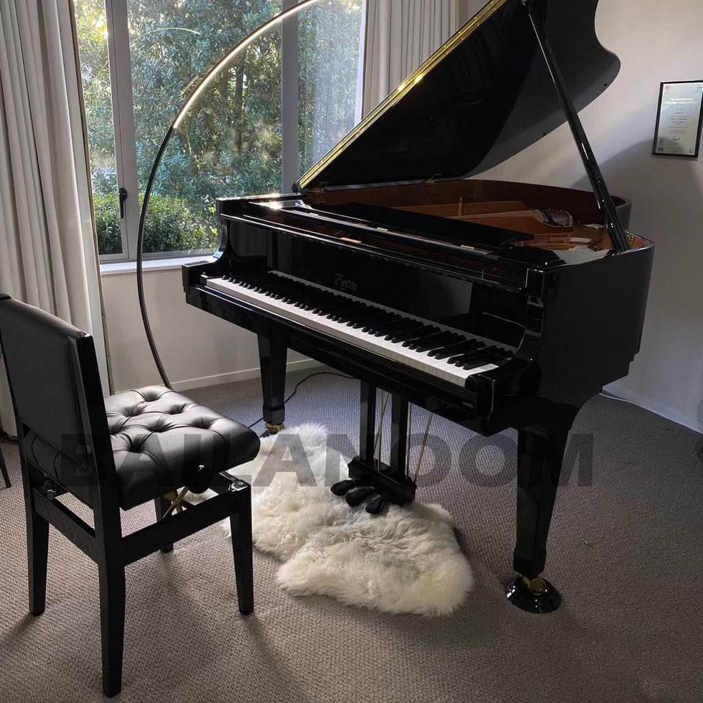 Bailanoom Adjustable Piano Chair Bench with Back Support,Black Piano Stool Music Bench,Musician Chair