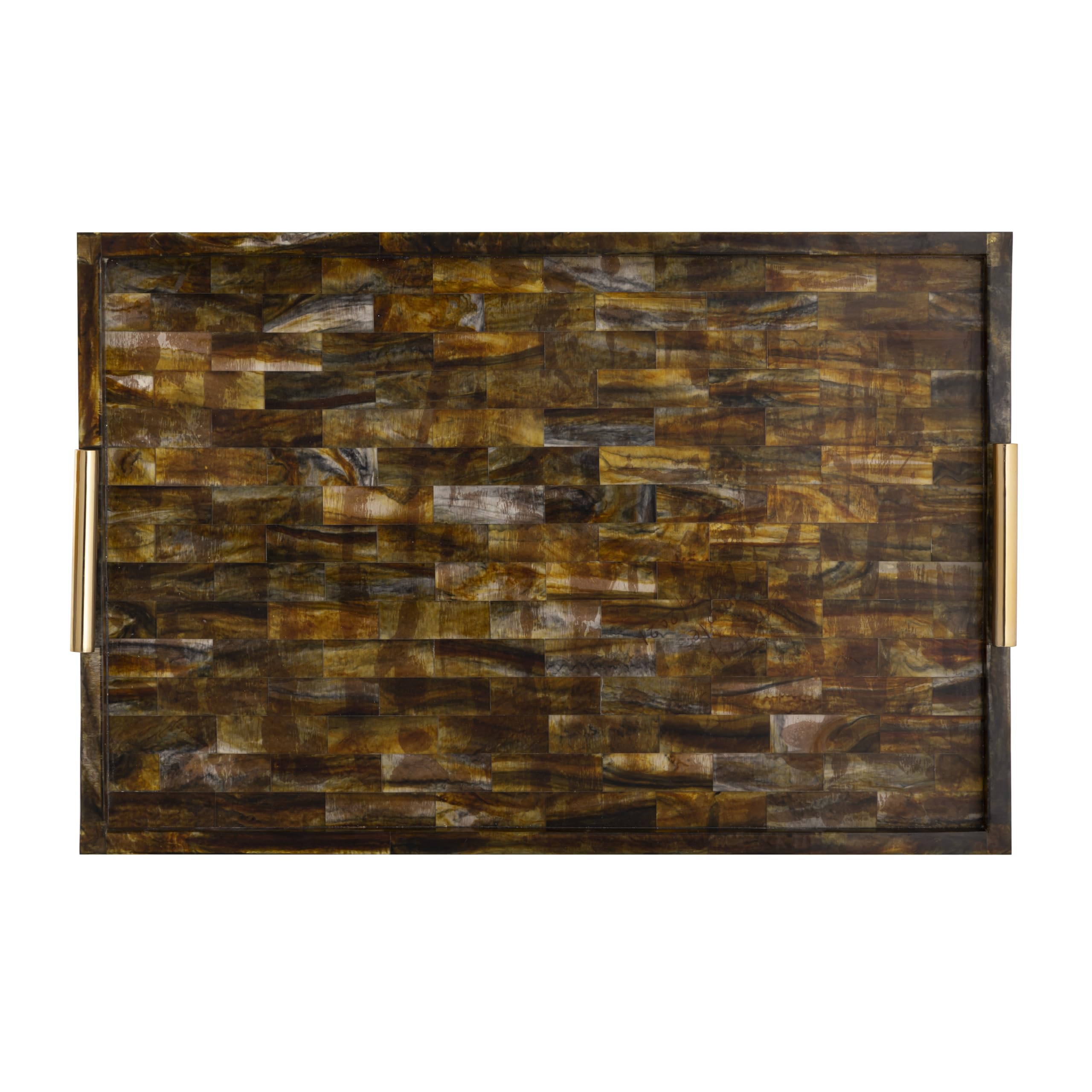 Elk Home Decorative Horn Tray - Brass - Transitional Lodge Style Home Décor