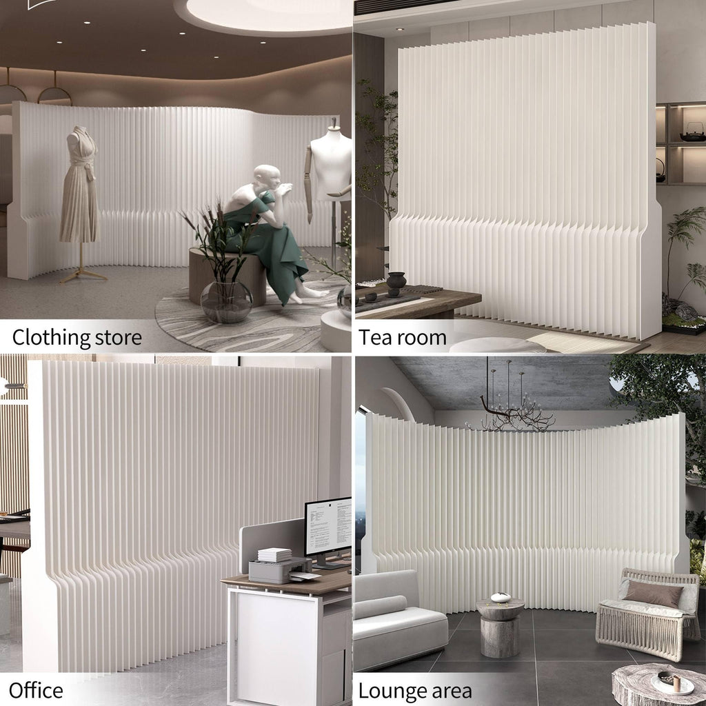 Foldable Room Divider Panel, Honeycomb Structure, Lightweight, Freestanding Privacy Screen for Office, Home, Studio, Temporary Wall Divider for Space Separation (118x10x71in)