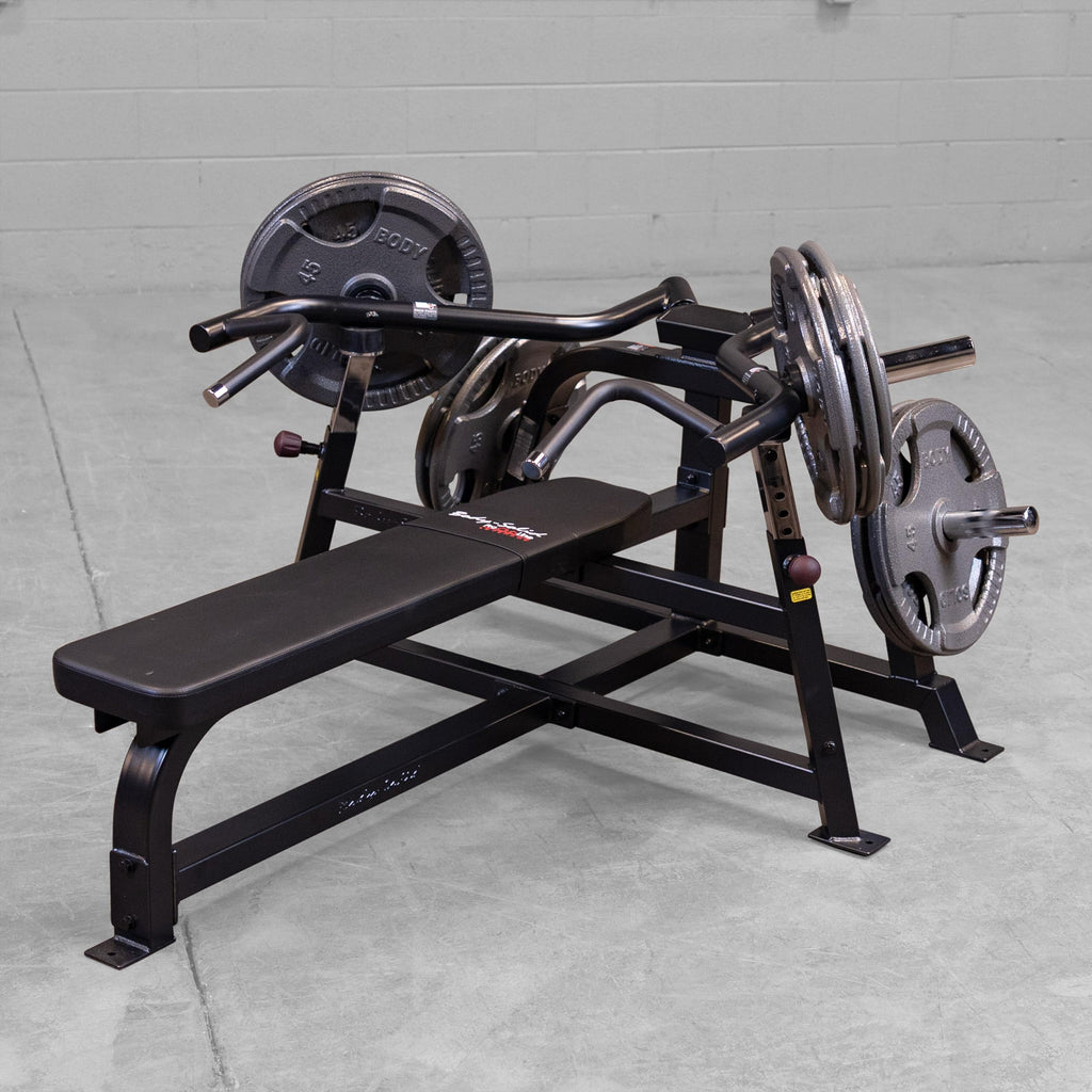 Body-Solid Pro ClubLine (LVBP) Adjustable Leverage Gym Bench - Converging Chest & Bench Press Machine with Sealed Bearings and Gas-Assisted Start Positions