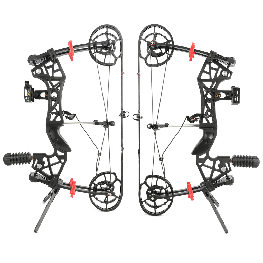 FQH Battle Falcon 40-65 Lbs Short Axle Steel Ball Compound Bow, Dual Use Hunting Archery Set for Adult Beginners Outdoor Training