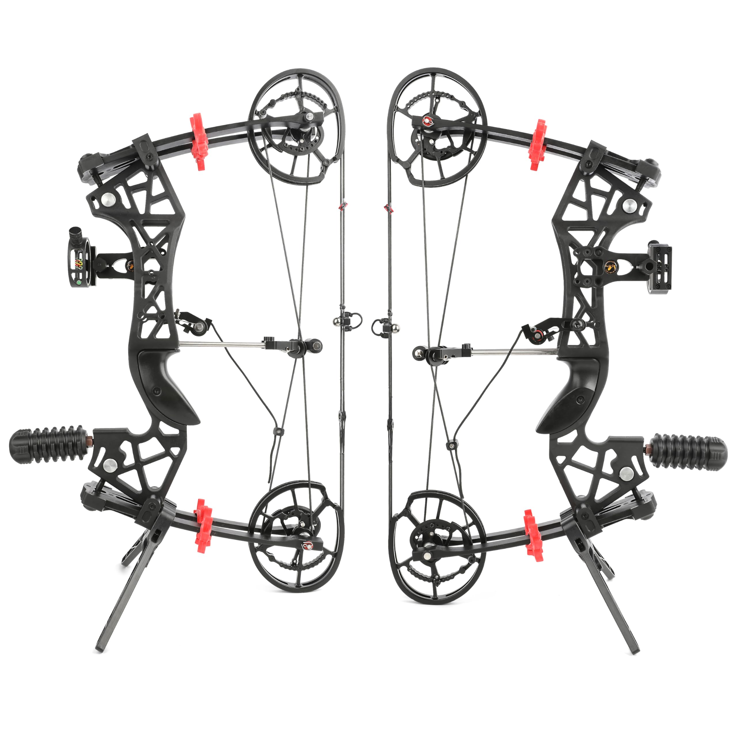 FQH Battle Falcon 40-65 Lbs Short Axle Steel Ball Compound Bow, Dual Use Hunting Archery Set for Adult Beginners Outdoor Training