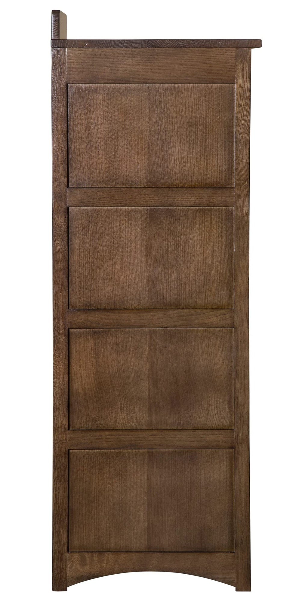 Crafters and Weavers Mission Solid Oak 4 Drawer File Cabinet - Dark Brown Walnut