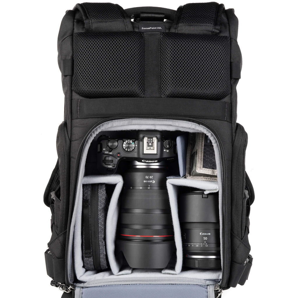 Think Tank FocusPoint 22L RollTop Camera Backpack - Urban Rust: Expandable Travel & Camera Backpack with Laptop Sleeve, Quick Side and Back Access, Rain Cover – Versatile Photography & Travel Bag