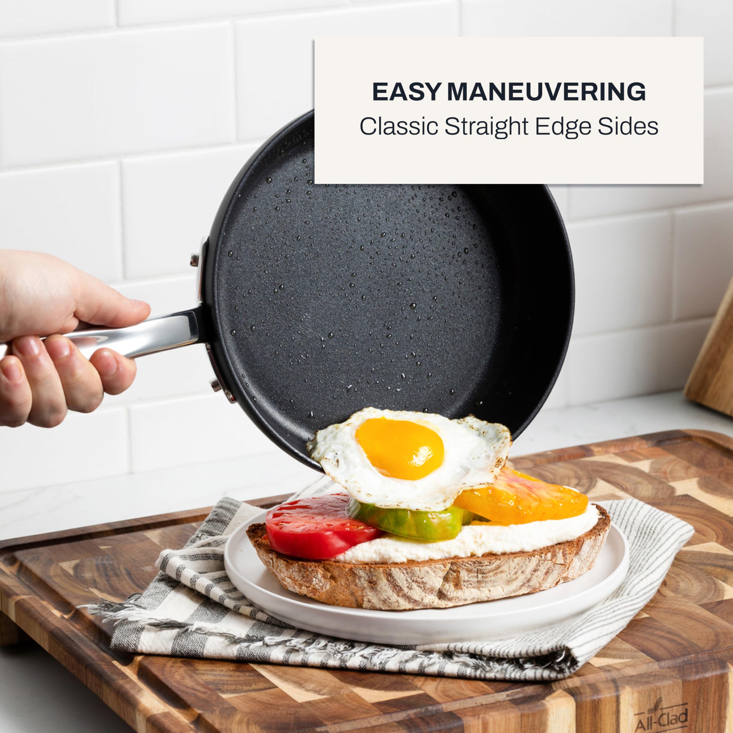 All-Clad HA1 Hard Anodized Nonstick Cookware Set 13 Piece Induction Oven Broiler Safe 500F, Lid Safe 350F Pots and Pans Black