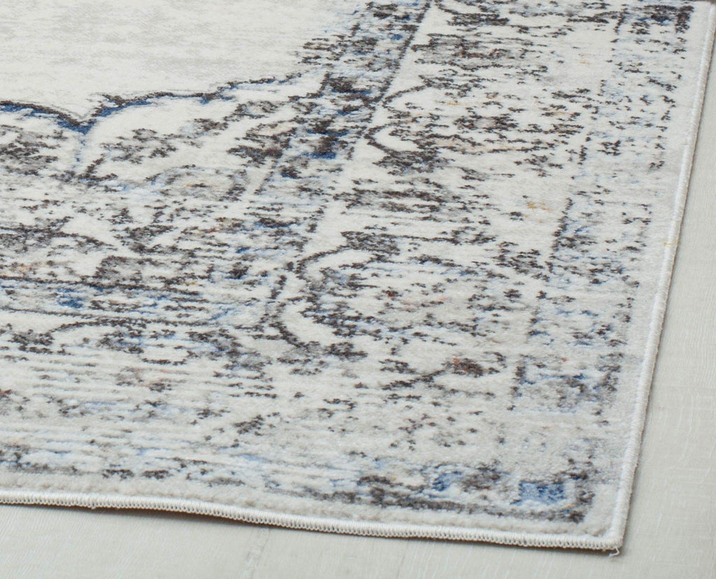 Rugs America Prescott PS35C White Bay Blossom Transitional Vintage 8x10 Area Rug, 8'0"X10'0"