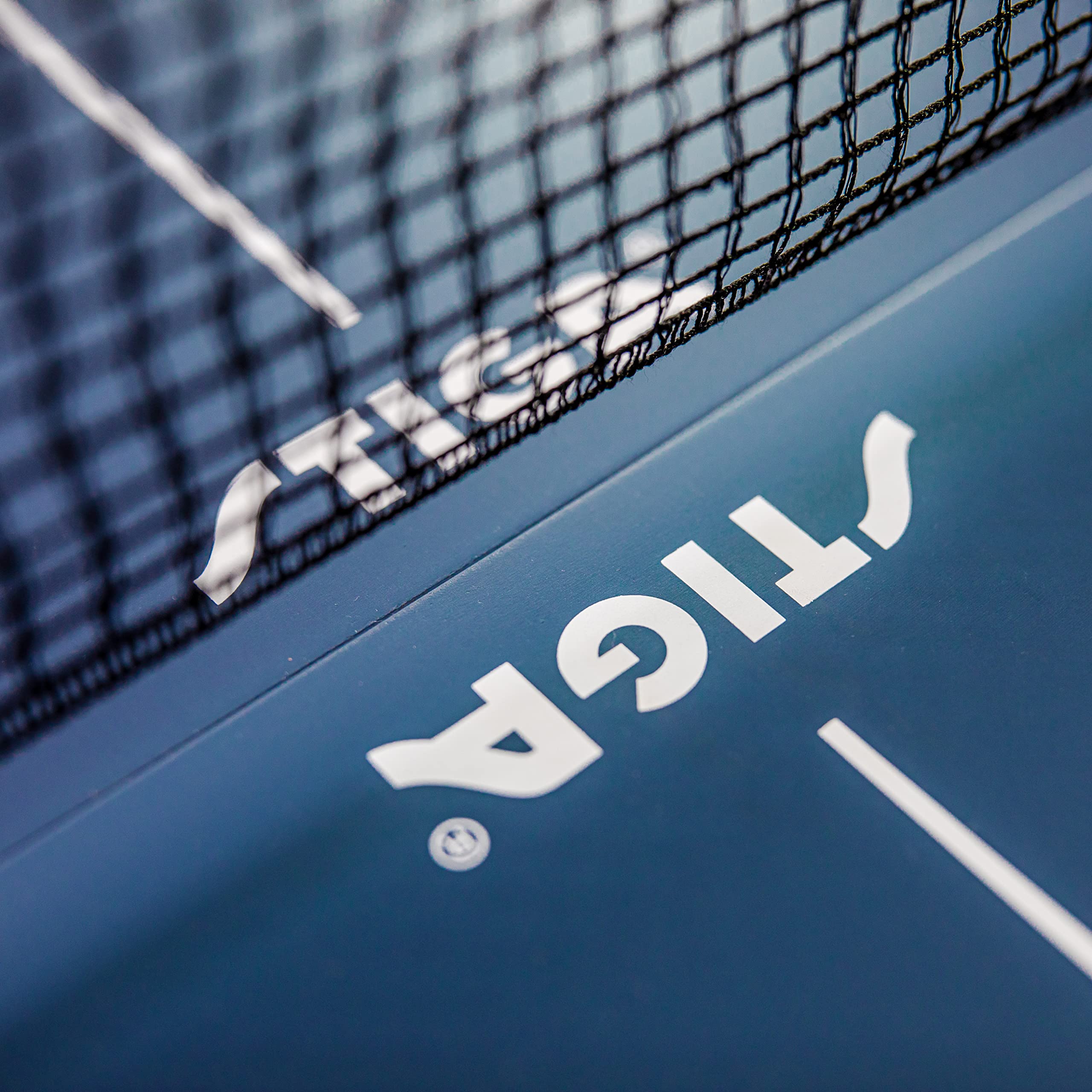 STIGA Space Saver - Mid-Size Portable Table Tennis Table - Compact Storage Fits in Most Closets – Includes Ping-Pong Net & Post - No Assembly Required