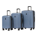 Spyder Rails Expandable Hardside Upright Suitcase with 360° Spinner Wheels, TSA Approved Lock (Denim, 3-Piece Set)