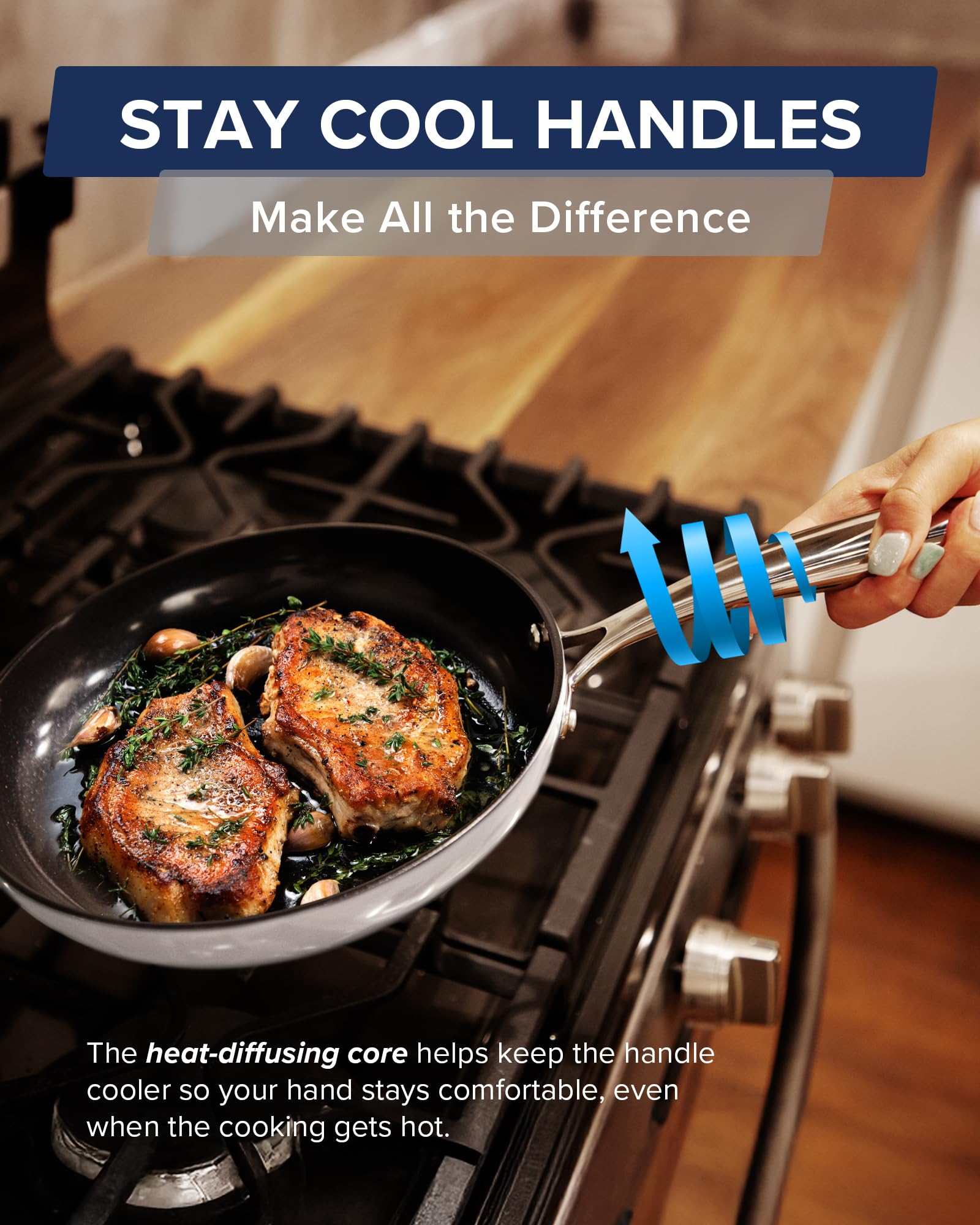 Nuwave Lux 13-Piece Premium Cookware Collection, Next-Generation G11 Duralon Blue Ceramic Nonstick, Ultra Durable, PFAS-Free, Lightweight & Works on All Cooktops