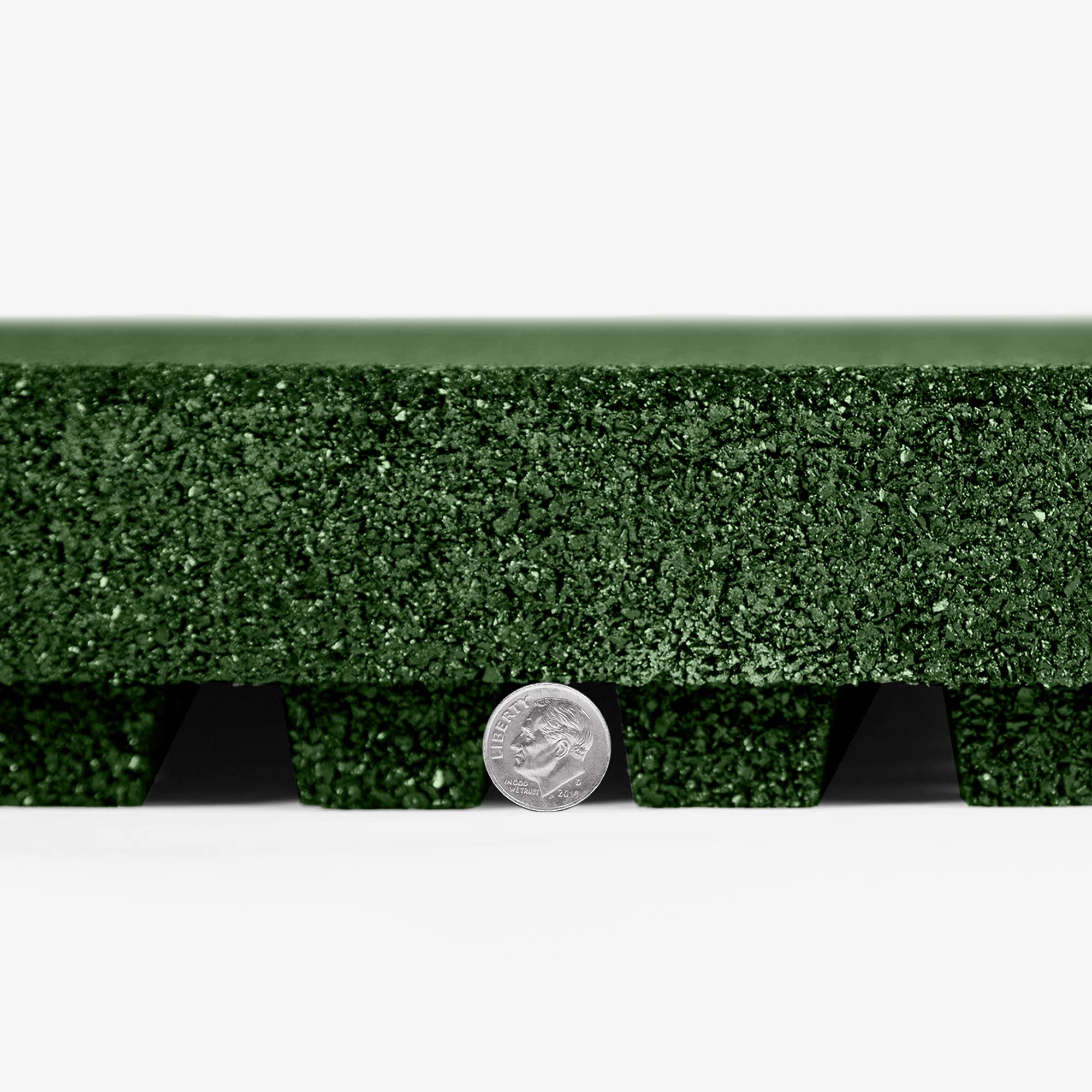 IncStores 2.5 Inch Thick Jamboree Rubber Interlocking Floor 2' x 2' Tiles | Heavy Duty Rubber Outdoor Tiles to Build Better Playgrounds at Homes, Schools, and Daycares | Green, 75 Tiles