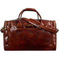 Time Resistance Leather Duffel Bag - Large Weekend Gym Travel Bag (Brown)