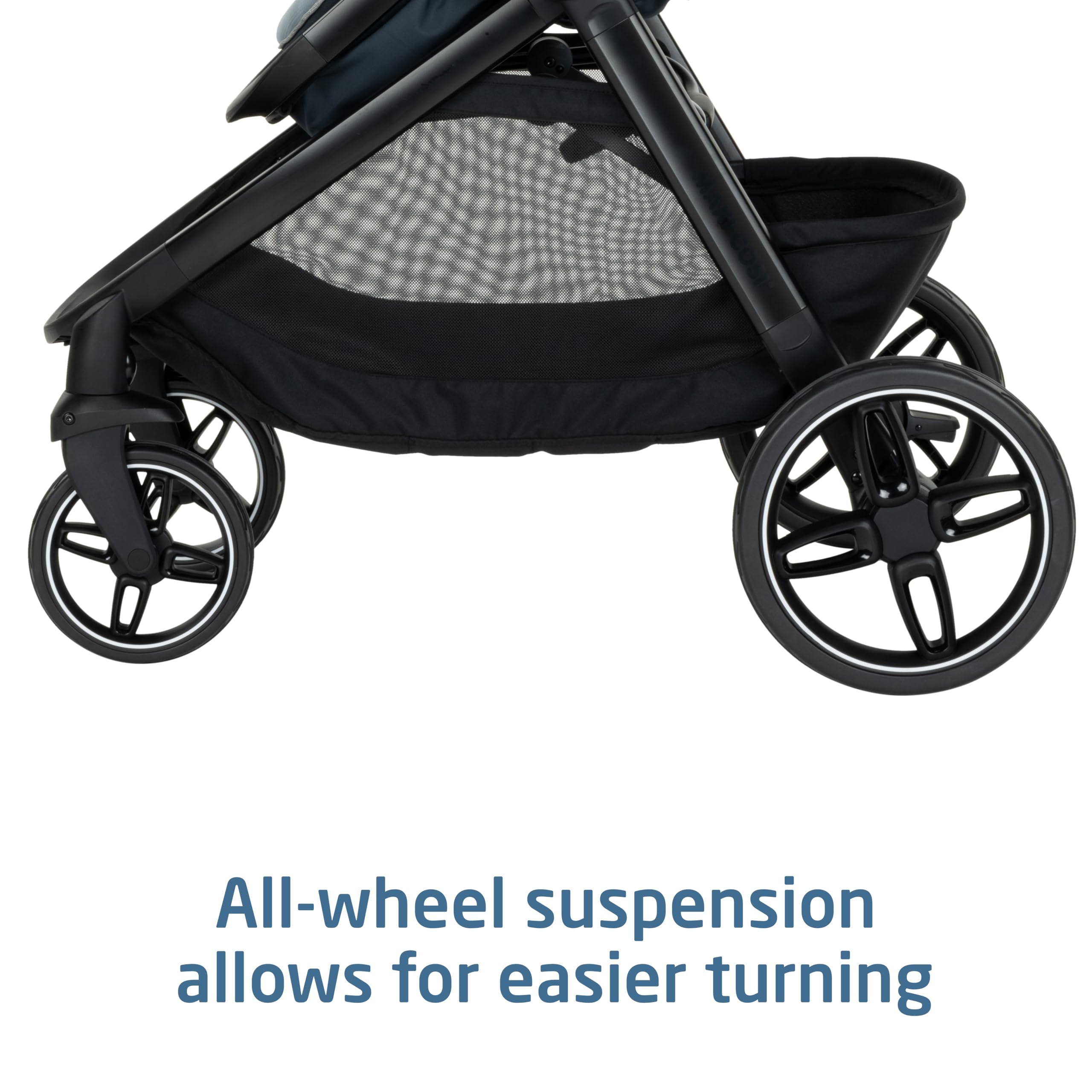Maxi-Cosi Zelia Pro 5-in-1 Travel System with Mico Pro Infant Car Seat, Baby Stroller Combo, Reversible Seat, Large Wheels, Adjustable Handle, Newborn to Toddler, Lightweight, Seascape