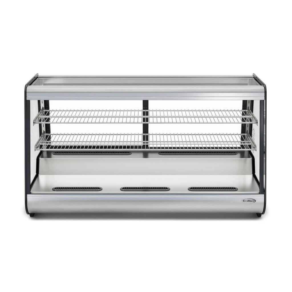 KoolMore 48 in. Refrigerated Bakery Display Case with Clear Glass Front, Sliding Rear Doors, LED Lighting, Adjustable Temperature, and Dual Shelving in Stainless-Steel, 7 cu. ft. (CDC-7C-SS)