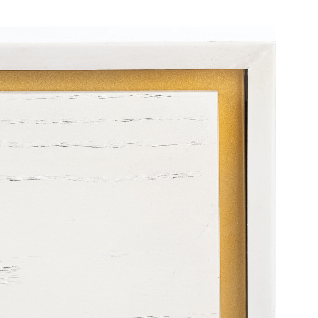Safavieh NST6401C, 23" W x 16" L x 21.5" H, White Washed/Brass