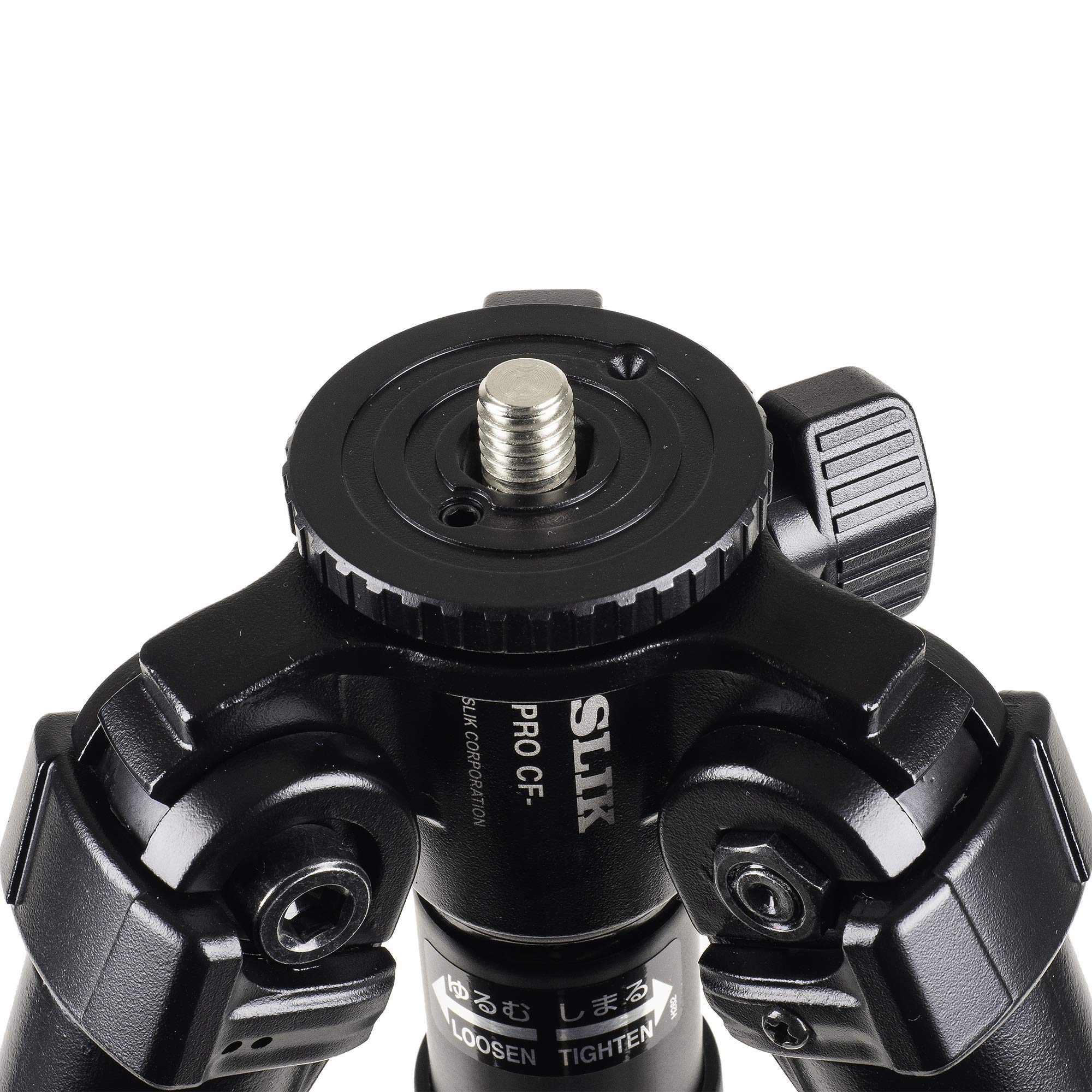SLIK Pro CF-733 3-Section 65.5" Carbon Fiber Tripod Black (615-924)