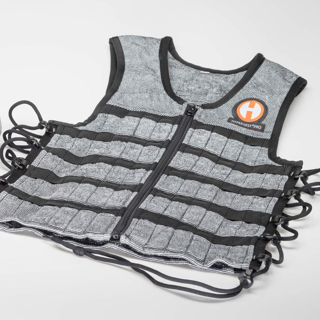 Hyperwear Hyper Vest PRO Adjustable Weighted Vest for Men and Women — Running, Walking, HIIT, Bone Density & Osteoporosis Exercise — No-Bounce Steel Micro-Weights, Slim Fit - Small Size, Gray, 10 lb