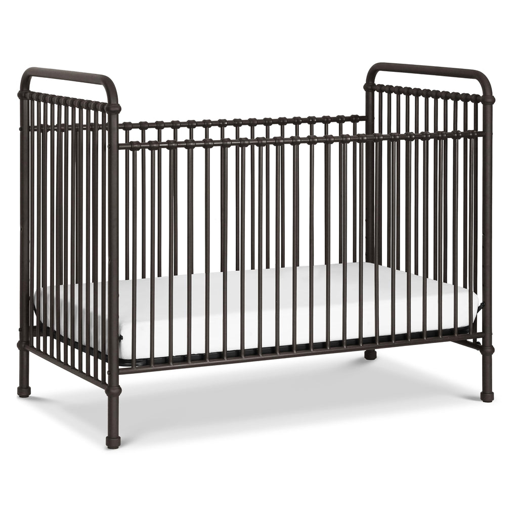 Namesake Abigail 3-in-1 Convertible Metal Crib in Vintage Iron, Greenguard Gold Certified