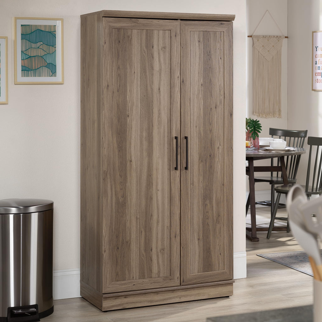 Sauder HomePlus Storage Cabinet/ Pantry cabinets, Salt Oak finish