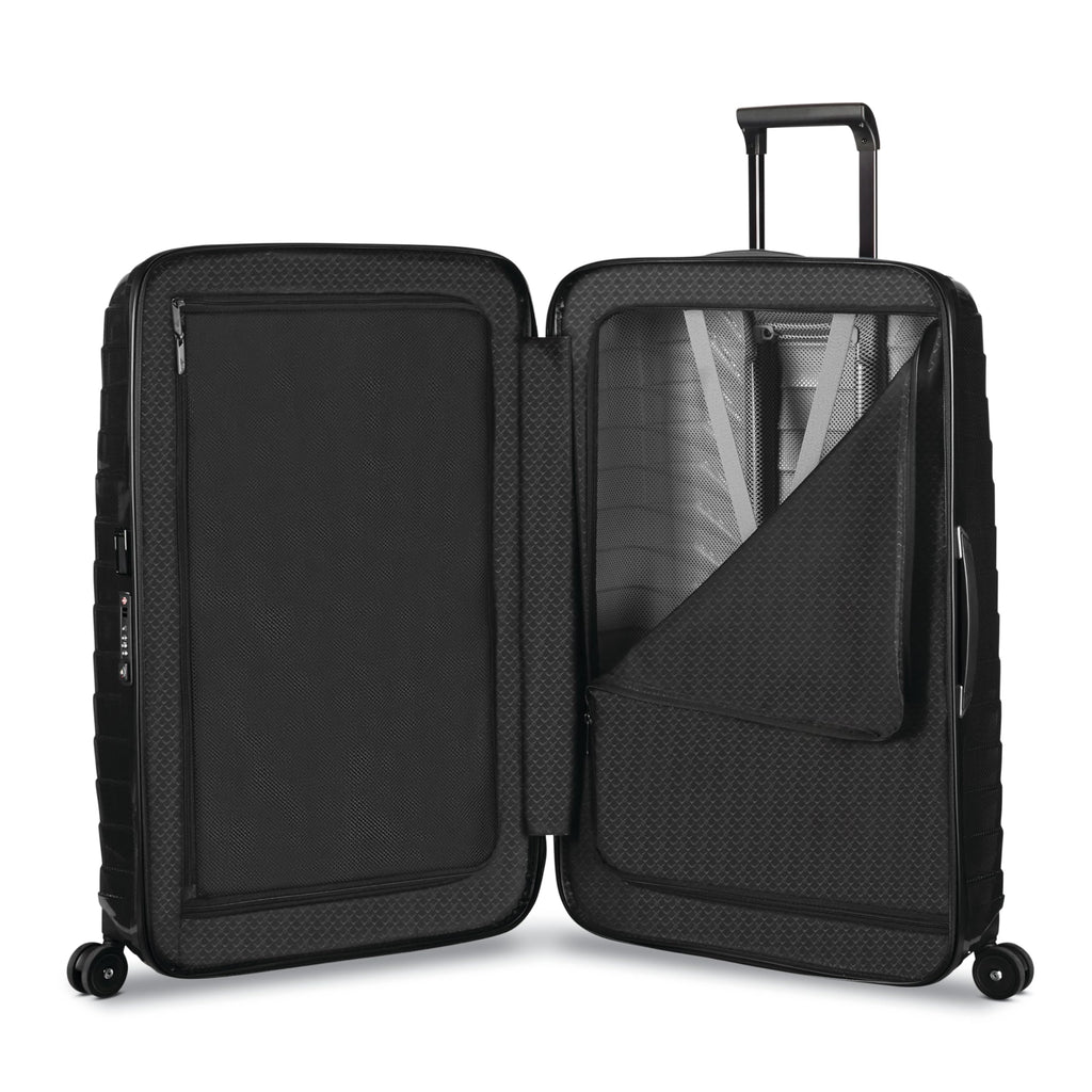 Samsonite Proxis Large Hardside Luggage with Dual Spinner Wheels - Innovative Roxkin™ Lightweight Shell With Ultimate Durability- Includes TSA Lock, Ergonomic Telescoping Handle - Black