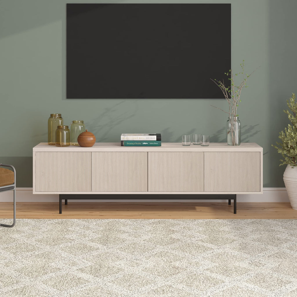Henn&Hart Whitman, 70'' Rectangular TV Stand, Alder White