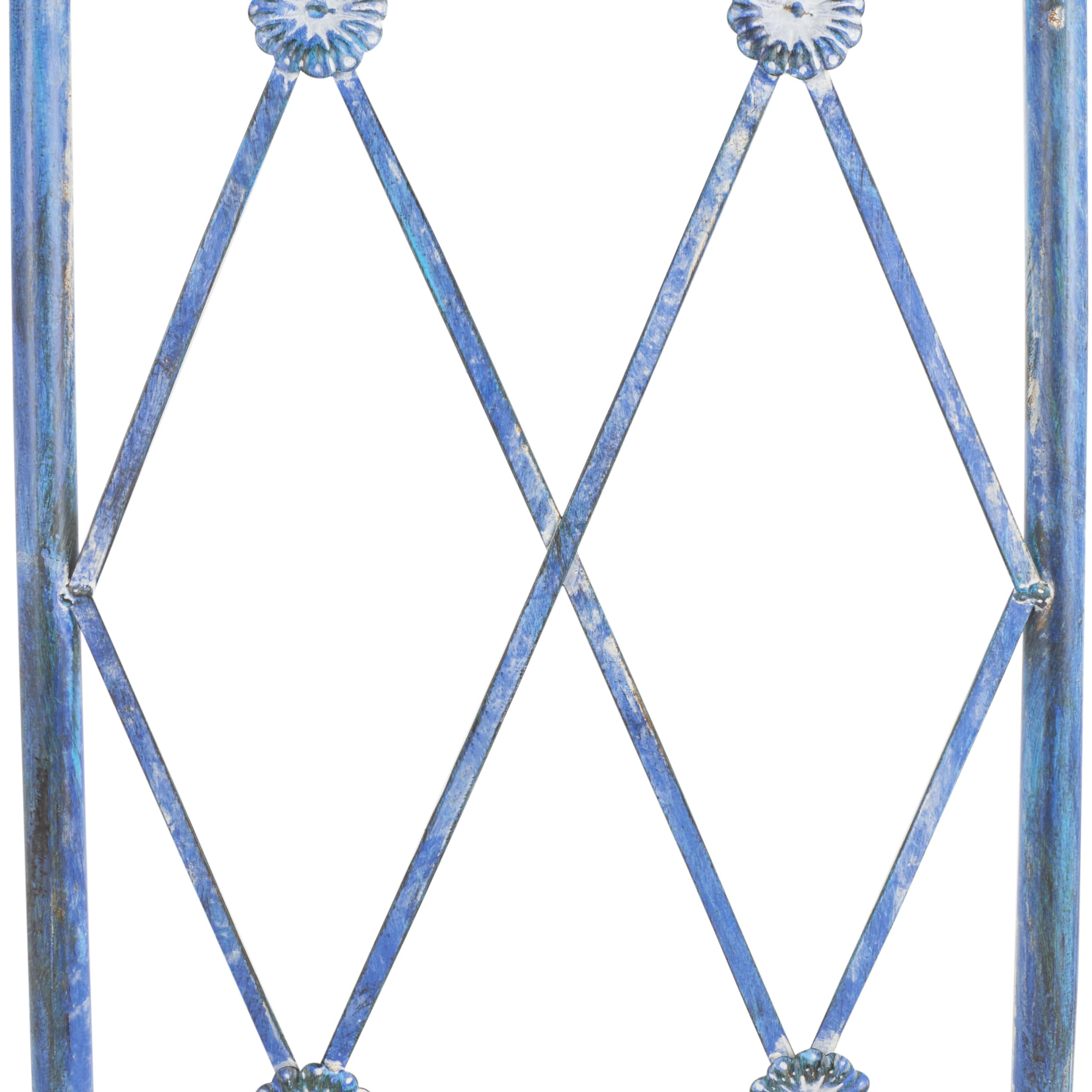 SAFAVIEH Outdoor - Mizell Iron Moon Gateway Garden Arbor - Mossy Blue Iron Metal - Architectural Circular Gateway Design - Ideal for Garden, Yard, Patio, Entryway, 80" W x 17" D x 83.4" H (PAT5036C)