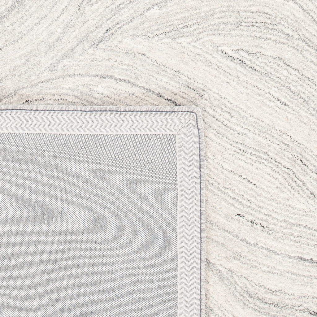 SAFAVIEH Metro Collection Area Rug - 10' x 14', Ivory & Silver, Handmade Modern Abstract Wool, Ideal for High Traffic Areas in Living Room, Bedroom (MET505G)