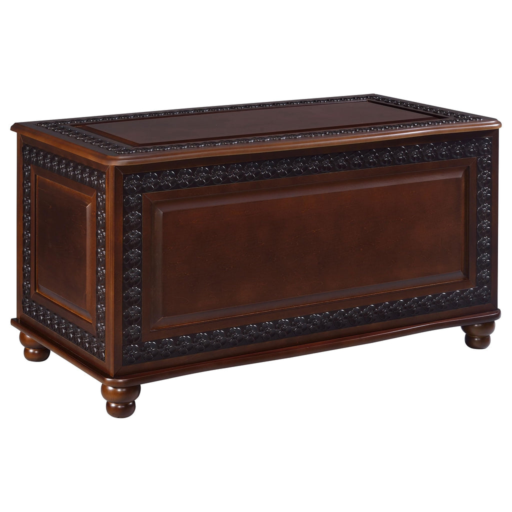 Coaster Home Furnishings - Finlay - Wood - Cedar Chest with Flip-Open Top, Safety Hinge, Lined Interior and Traditional Style - Bedroom - 40-Inch - Dark Tobacco - 900012