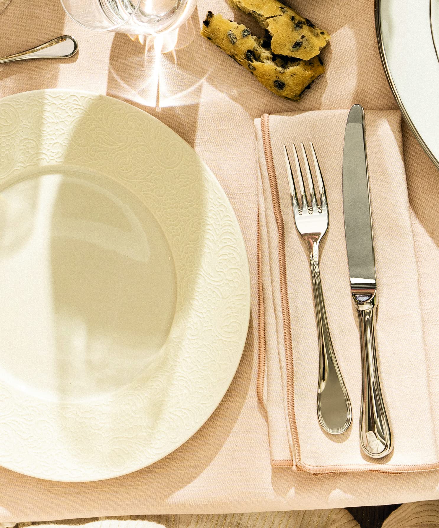 Degrenne Verlaine Mirror French Luxury Cutlery Set - 20 Piece Silverware Set for 4, Includes Forks, Spoons & Knives, Stainless Steel Flatware, Made in France, Dishwasher Safe