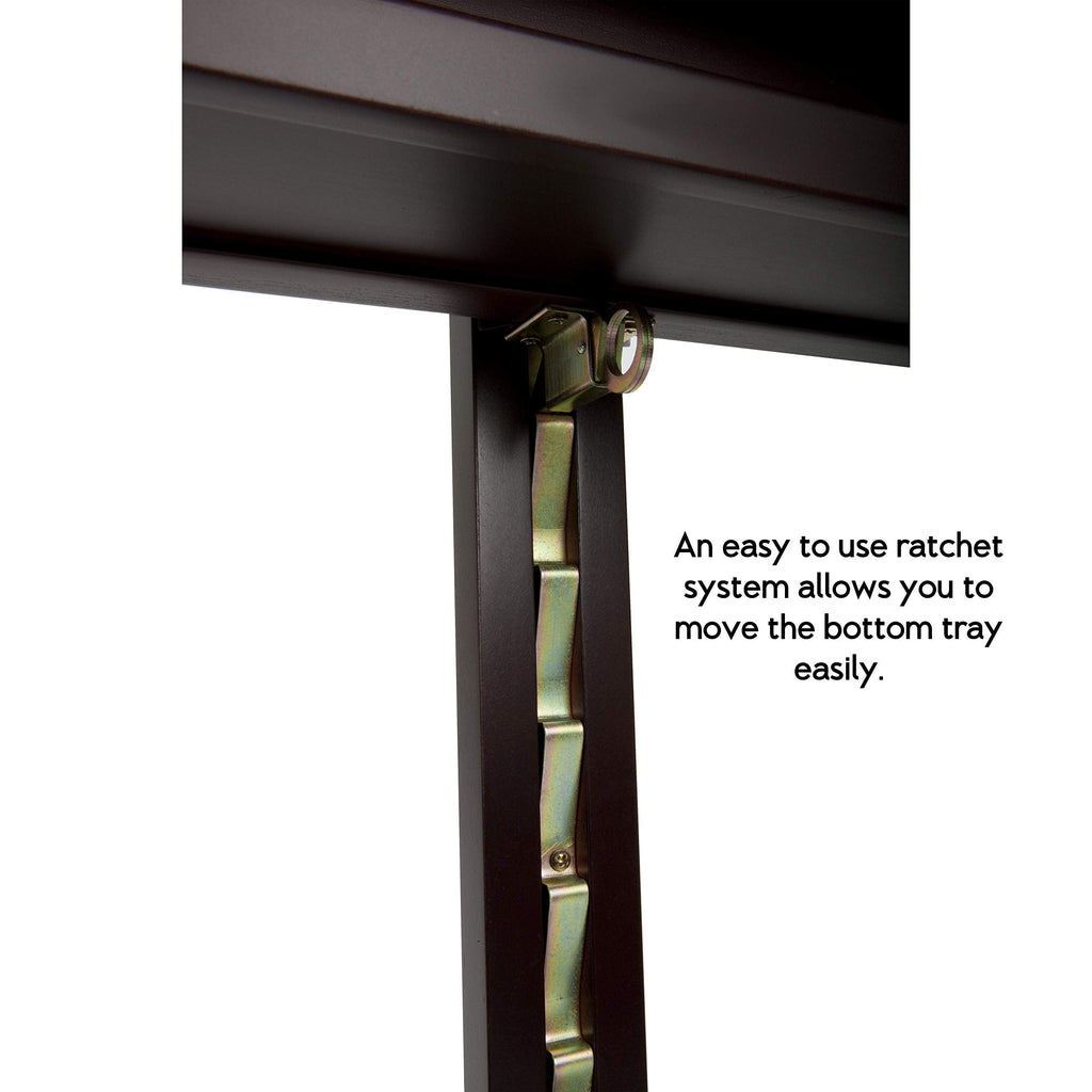 SoHo Urban Artist Wooden Easel - H-Frame Studio Easel for Tabletop Easels for Painting & Drawing Desk, Supports Canvases Up to 71", Mahogany Finish, Adjustable with Locking Casters