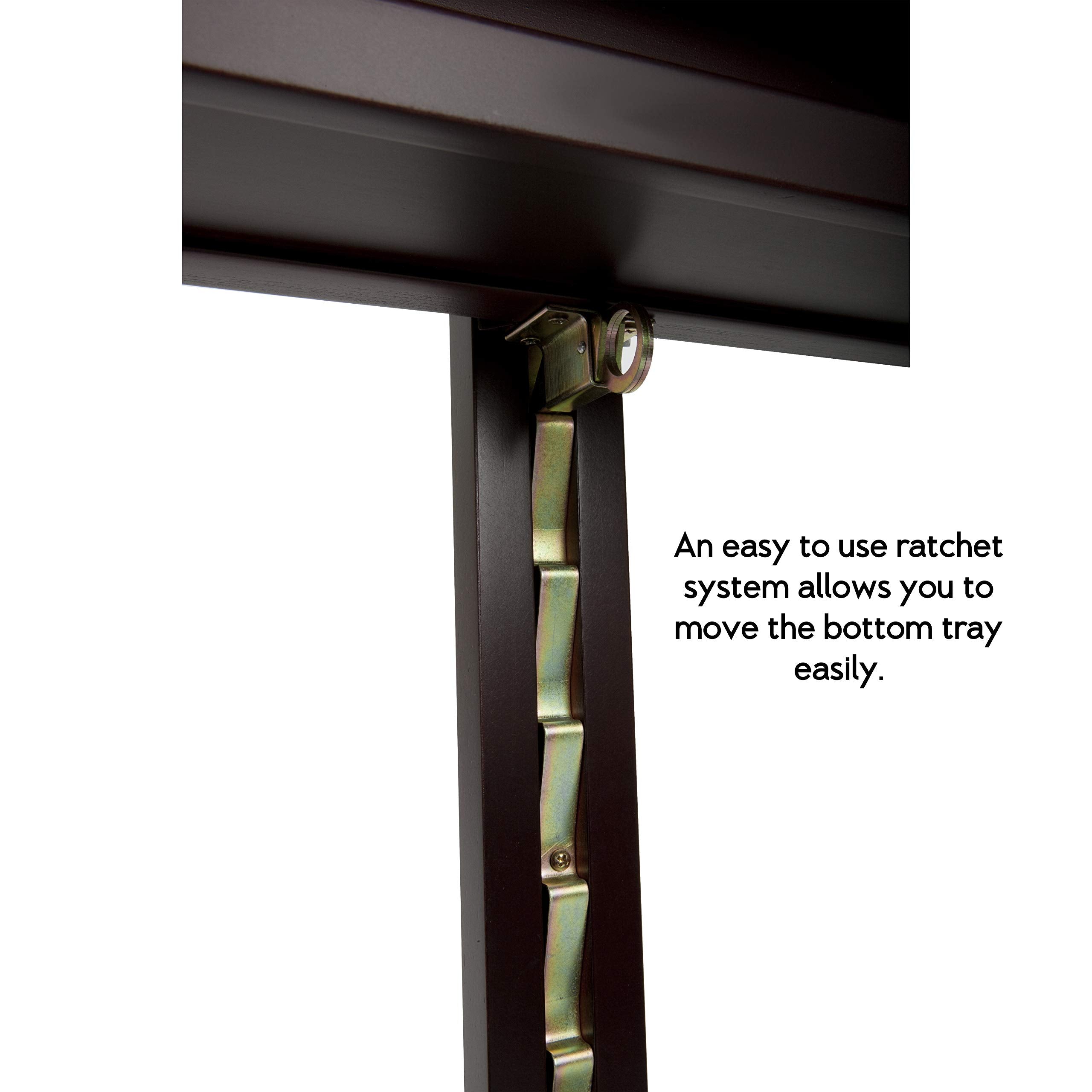 SoHo Urban Artist Wooden Easel - H-Frame Studio Easel for Tabletop Easels for Painting & Drawing Desk, Supports Canvases Up to 71", Mahogany Finish, Adjustable with Locking Casters