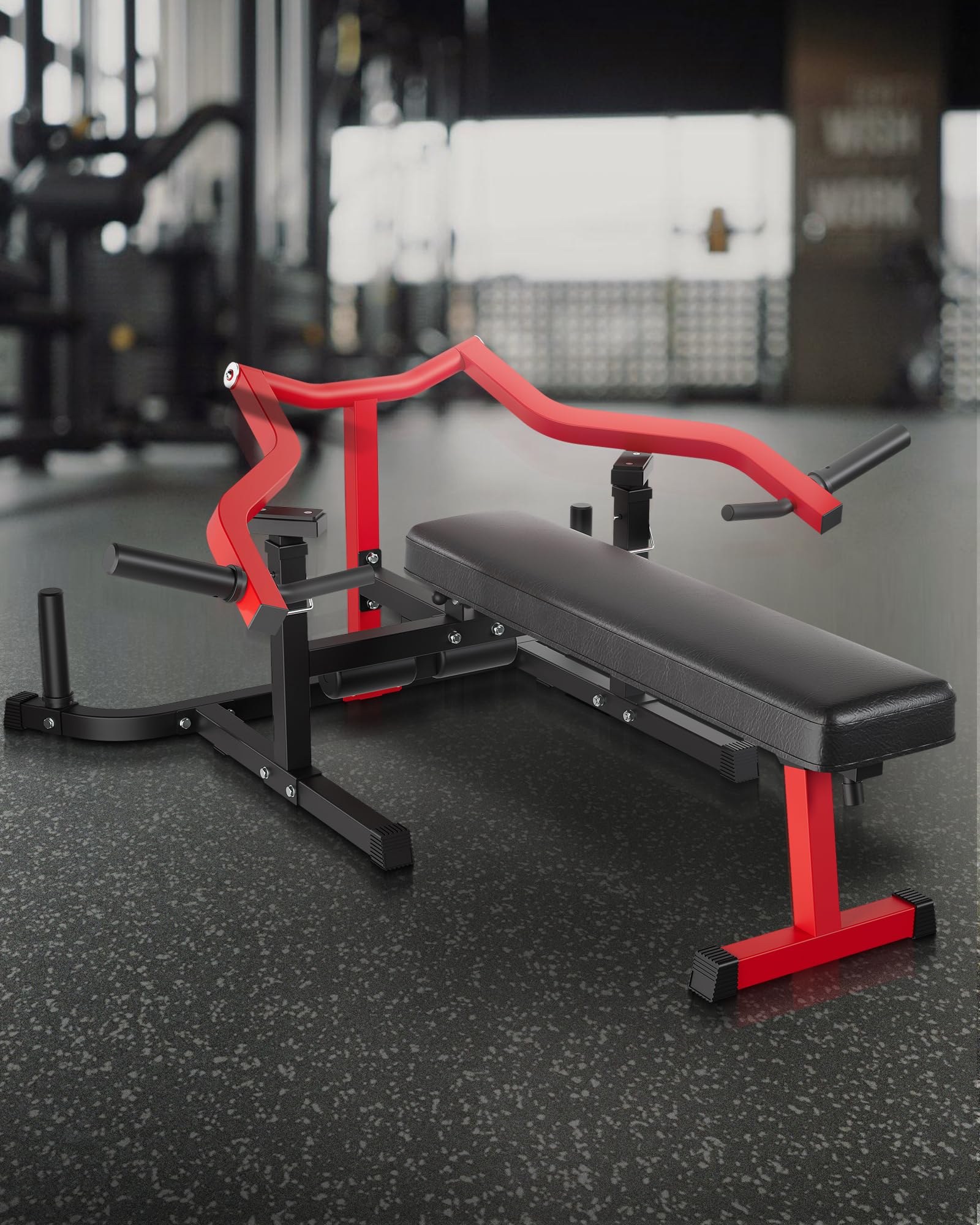 Chest Press Machine for Home Gym, 1250LBS Multi-Functional Bench Press Machine with Independent Converging Arms, Adjustable Flat & Incline Bench for Full Body Strength Training