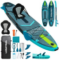 【11'×34"】 Extra Long/Extra Wide Premium Inflatable Stand Up Paddle Board (SUP) – Portable & Lightweight for Yoga, Surfing, Family Fun | Complete Kit with Paddle, Pump, Bag | Durable Design