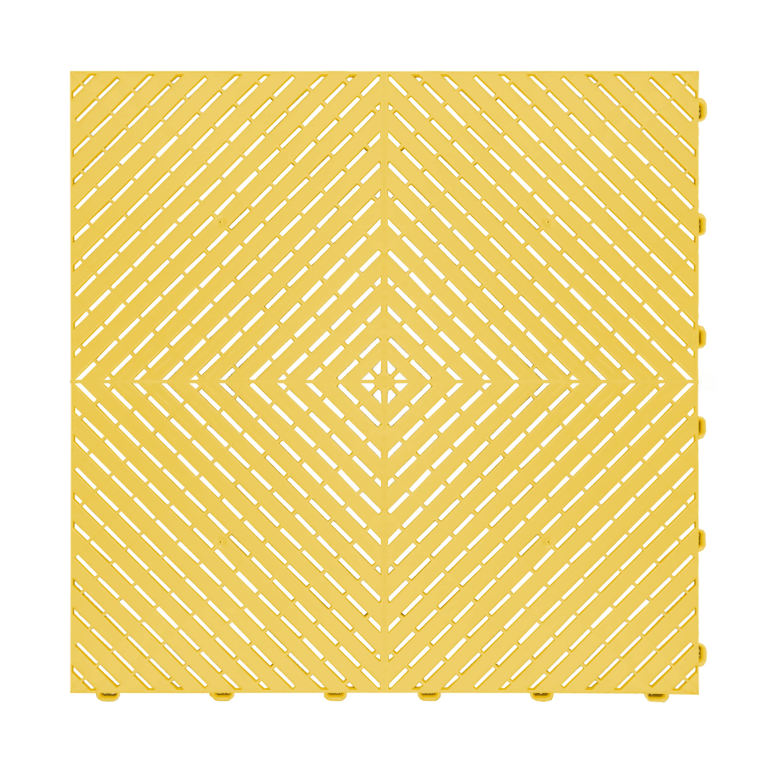 Swisstrax Ribtrax Smooth PRO Interlocking Garage Floor Tiles, 15.75 x 15.75-Inch, Citrus Yellow, 24 Piece Set