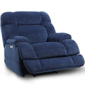 EONIX Dual Motor Zero Gravity Power Recliner Chair, 400lbs Lay Flat Recliner Sofa Chair, Independent Adjustable Footrest and Backrest, Cozy Padding and Cushion, SXXY007032, Navy Blue