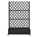 Discover the Joy of Gardening with Our Metal Raised Garden Bed with Wheels and Trellis – 73"x47"x16” for Climbing Plants, Vegetables & Vines, Featuring Privacy Screen and Drainage Holes!
