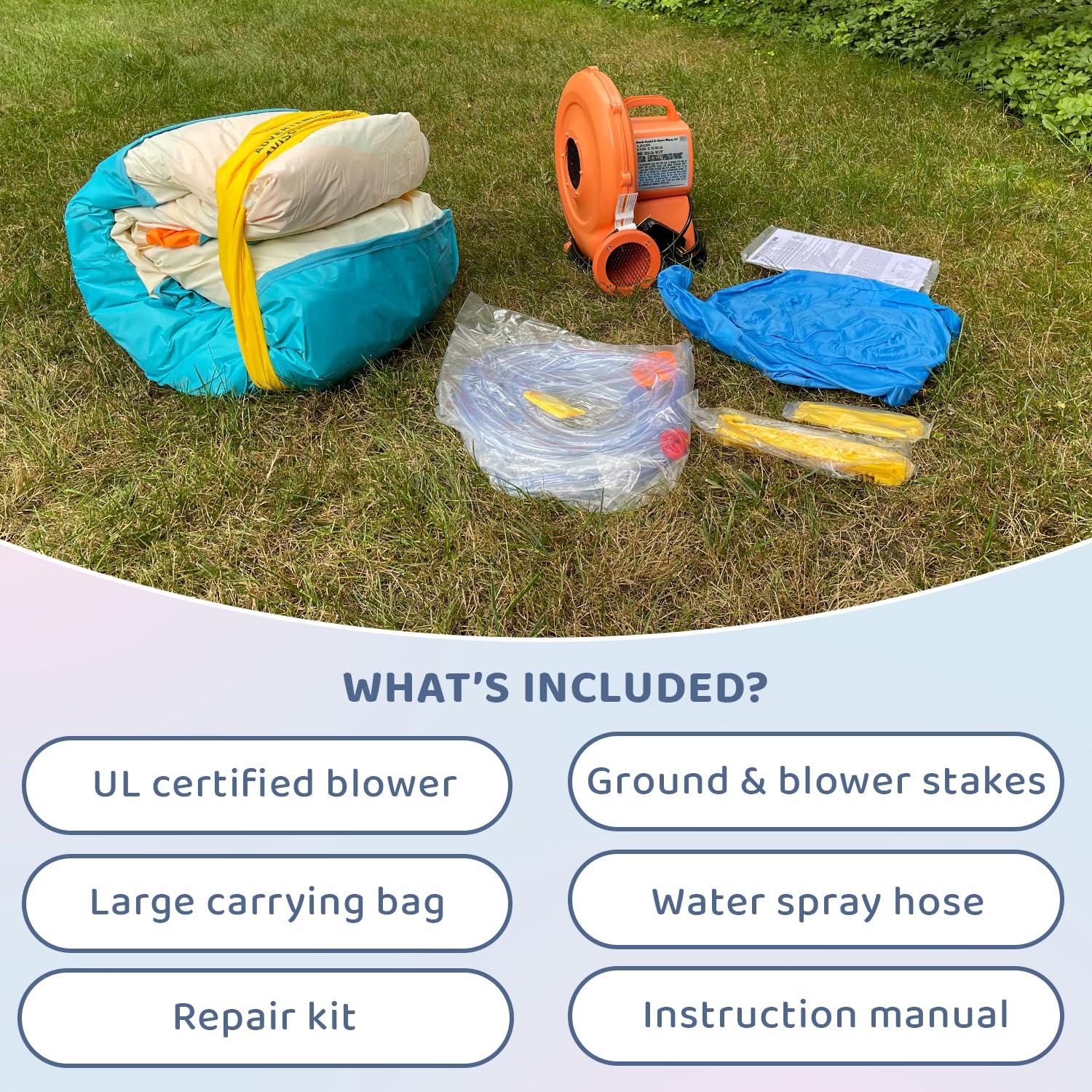 Bounceland Jump and Splash Adventure Bounce House or Water Slide All in one, Large Pool, Fun Bouncing Area with Basketball Hoop, Long Slide with Climbing Wall, UL Certified Blower Included