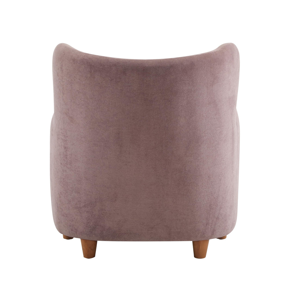 Christopher Knight Home Auden Wingback Accent Chair, Fabric Club Chair, Velvet Upholstered Armchair,Curved Backrest Single Sofa,Soft Cushion Seating, Reading Lounge Chair for Living Room, Dusty Orchid