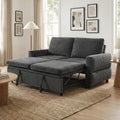 Convertible Sofa Bed Loveseat with Adjustable Backrest, Chenille Sleeper Couch with USB Ports, 3 Position Reclining Sofa Bed for Small Spaces Apartment Guest Room, Modern Compact Furniture, Grey