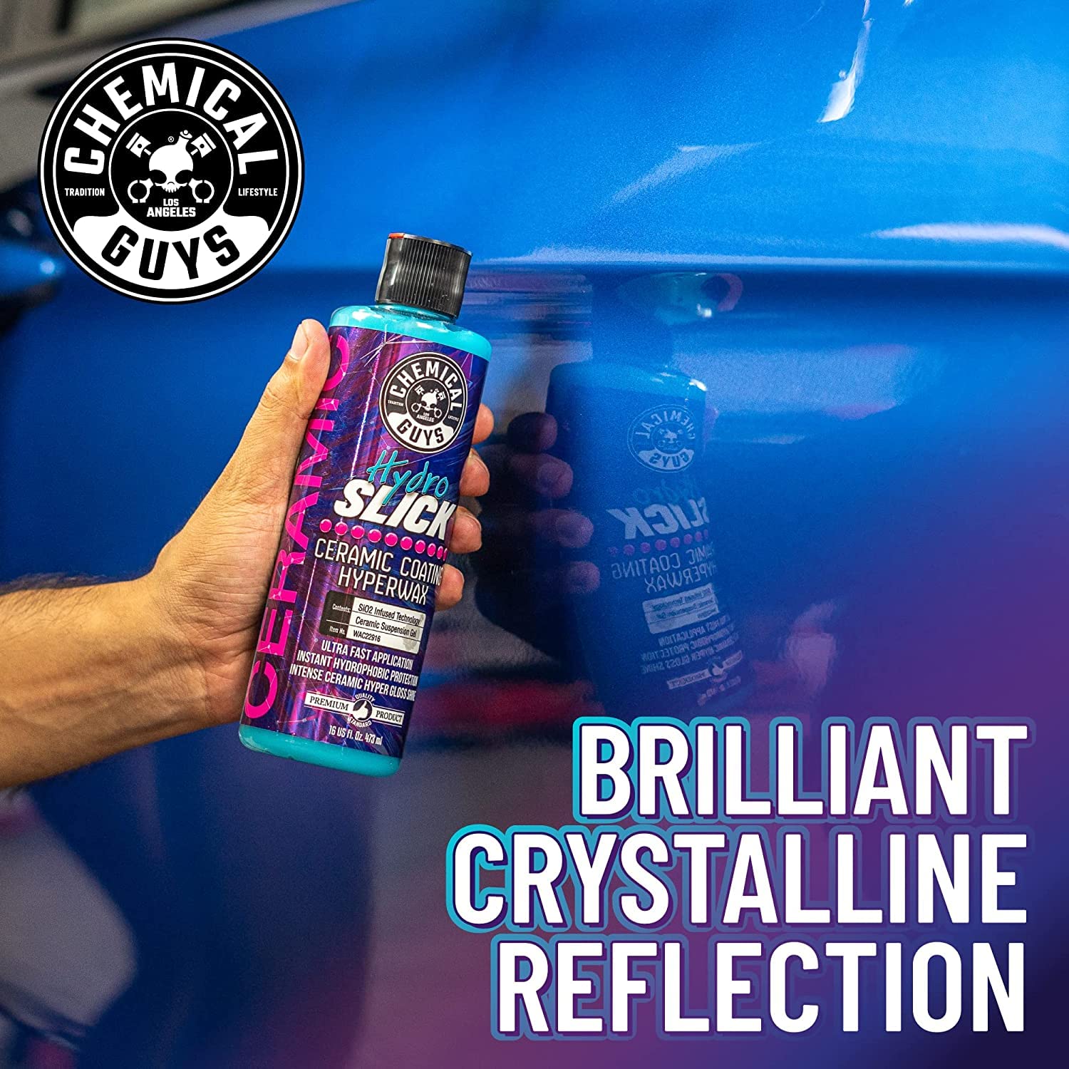 Chemical Guys HOL363 16-Piece Arsenal Builder Ceramic Car Wash & Protection Kit with Big Mouth Max Release Foam Cannon, Bucket and (6) 16 oz Car Care Cleaning Chemicals (Works w/Pressure Washers)
