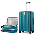 Hanke 26 Inch Large Luggage Hard Shell Top Opening Aluminum Frame Hardside Suitcase with Spinner Wheels, Checked Luggage for Men & Women Travel, Caribbean Blue