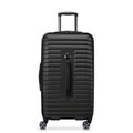DELSEY PARIS Cruise 3.0 Hardside Expandable Luggage with Spinner Wheels, Black, Checked 26 Inch Trunk