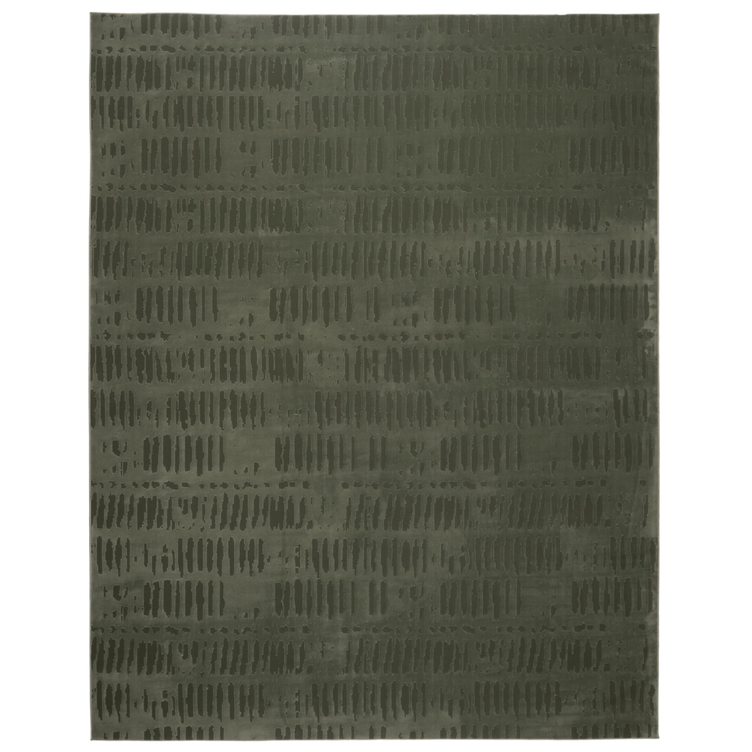 Revival Rugs Shell 8'x10' Area Rugs for Living Room Bedroom Dining Room - Washable, 100% Recycled, Oeko-TEX Certified, Modern, Medium Pile, Green