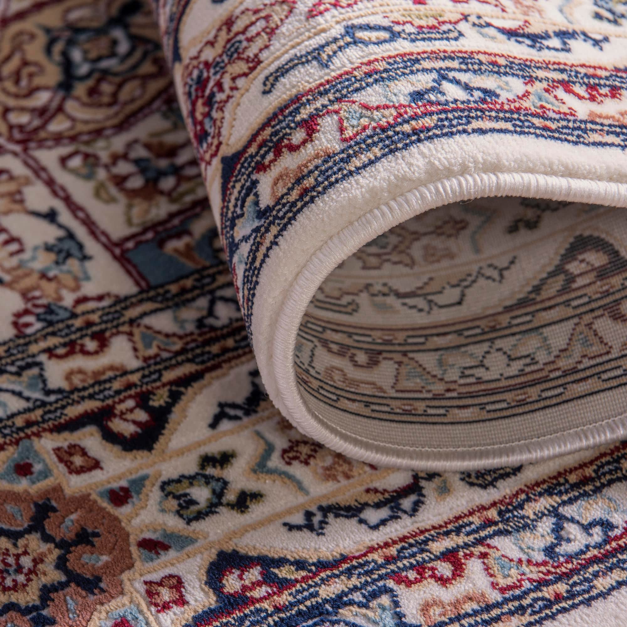 Unique Loom Narenj Collection Area Rug - Adams (10' Round Ivory/Burgundy)